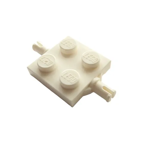 LEGO 34x White Plate, Modified 2 x 2 with Wheels Holder inv.591