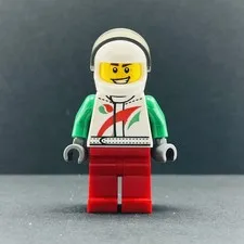 Lego Minifigure Octan - Jacket with Red and Green Stripe, Red Legs game014