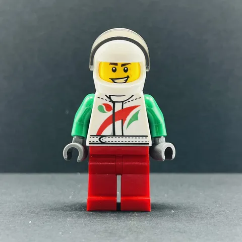 Lego Minifigure Octan - Jacket with Red and Green Stripe, Red Legs game014