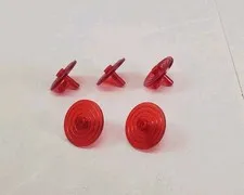 Lego 3876 Translucent Red Shield Minifigure Round Ridged Stud 6971 6881 Space