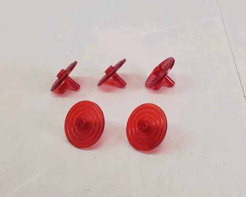 Lego 3876 Translucent Red Shield Minifigure Round Ridged Stud 6971 6881 Space