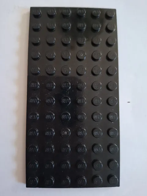 No 440.  1x Lego plate 6x12.  3028 Black
