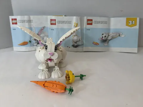 Lego Creator White Rabbit - Set #31133 - 100% Complete W/ Manuals - Seal, Parrot