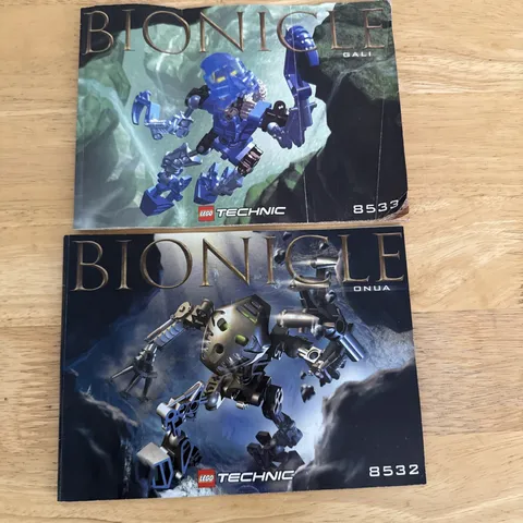 LEGO Technic BIONICLE Instruction Books Manuals & Booklets 8533 8532 Onua Gali