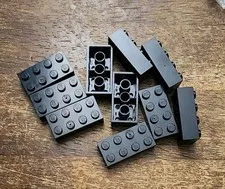 LEGO Black Brick 2 X 4 QTY 10. Part No. 3001.
