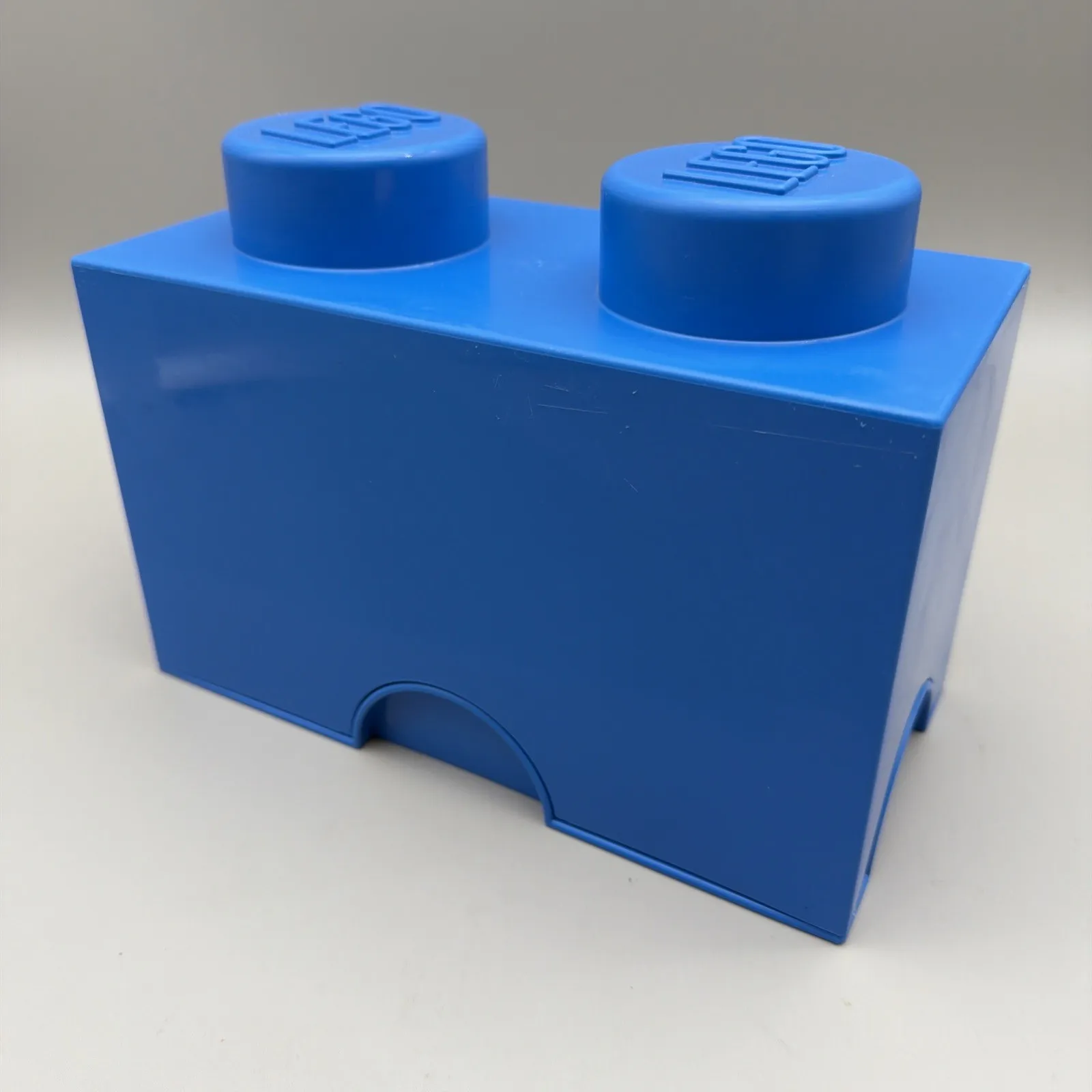LEGO Storage Brick Container 2 Stud Stackable 10x5x6  Blue