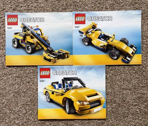 Lot of 3 LEGO Creator 5767 Cool Cruiser Instruction Guide MANUAL ONLY~ VERY GOOD