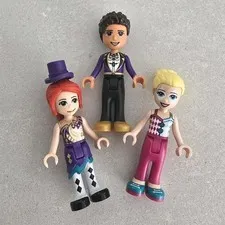 3 X LEGO Friends Minifigures Circus Carnival 41689 Magical Funfair Ferris Wheel