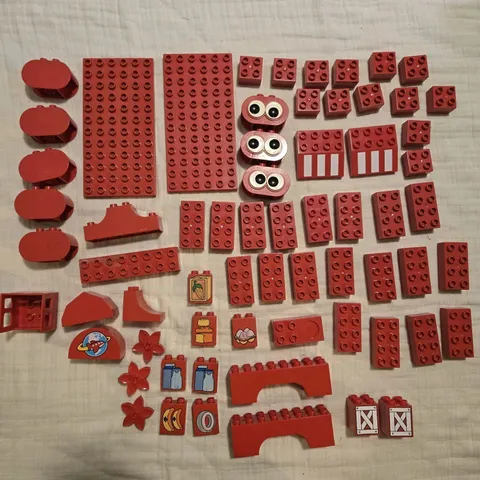 VINTAGE AND INTERESTING PCS RED LEGO DUPLO LOT 2+ LBS