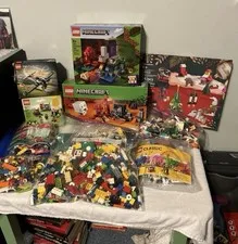 Large Lot of Lego’s. Minecraft Kits, Mini Figures and 3Lbs of loose pieces.