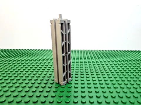 LEGO Old Dk Gray Support 2x2x8 w Channels Top Peg Lattice 2 Sides 1381 #30646a