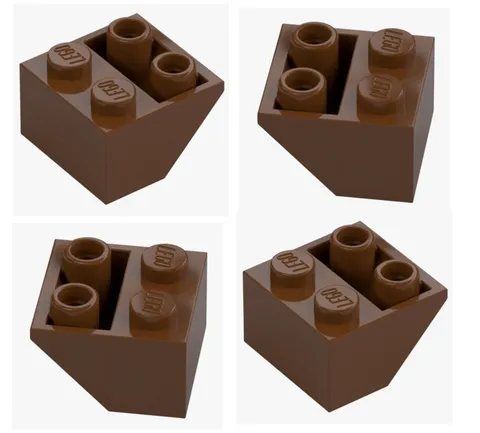 LEGO ® 4x slope negative 2x2 brown Reddish brown 76959 6425510 inverted New