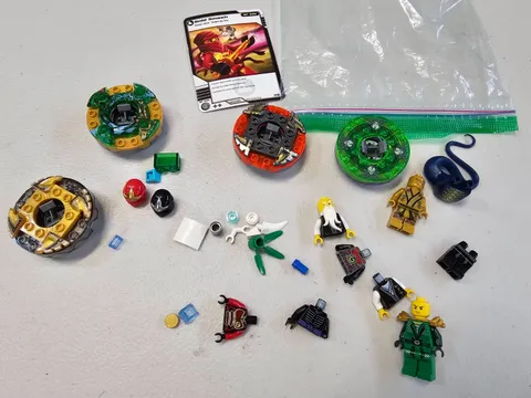 Lego Ninjago Lot (Lego Spinjitzu) Figures, Parts, Card, Snakes & More!)