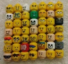 LEGO Lot of 49 Minifigure Heads Variety 100% Lego Lot See Photo 4 Condition H-2