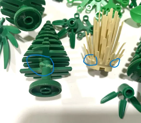 LEGO Greenery Plant Parts Pieces trees shurbs bushes leaves
