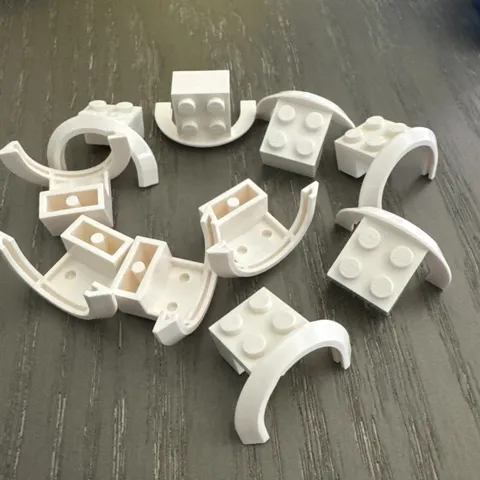 LEGO Mudguard Brick 2.5 x 4 x 1.7 with Wheel Arch (50745) White 10 Pieces