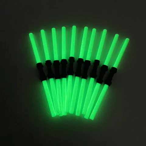 10 Glow In The Dark Double Bladed Lightsaber Lego Weapon  Minifig Is Not Incl