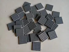 LEGO BULK LOT 38 DARK BLUISH GRAY FLAT PLATE 6X6 #3958