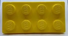 LEGO Storage Brick Case 8 Stud Large Yellow Container Plastic Bin Box EMPTY 14x7