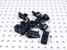 LEGO Lot of 10 Black 1x2 Plates w/ Pin Hole on Bottom BF