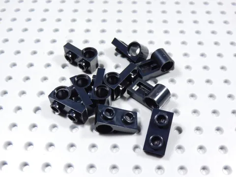 LEGO Lot of 10 Black 1x2 Plates w/ Pin Hole on Bottom BF