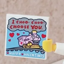 New LEGO Valentine Simpsons I TRAIN YOU Choo Choo Choose You Lisa Gift Holiday