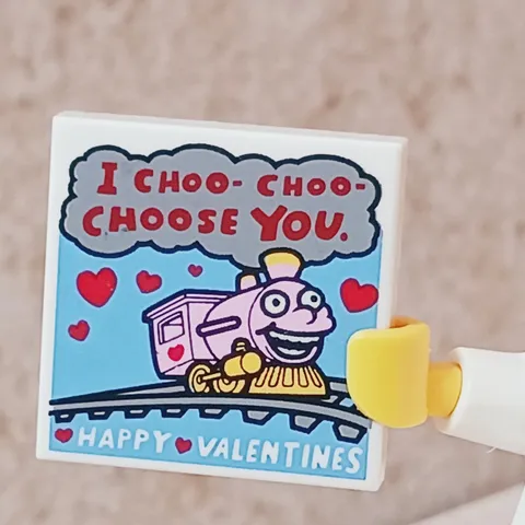 New LEGO Valentine Simpsons I TRAIN YOU Choo Choo Choose You Lisa Gift Holiday