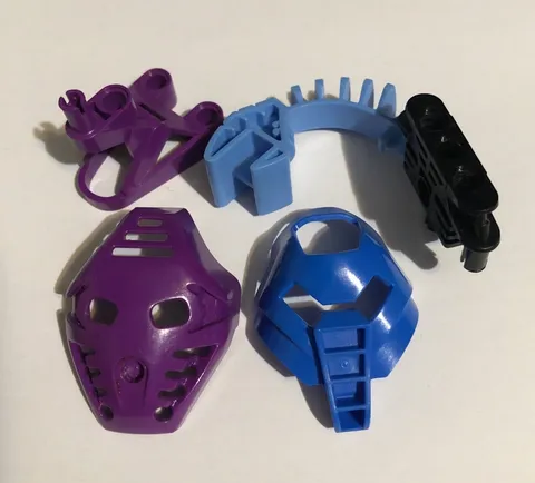 LEGO Bionicle Kanohi Mask PAKARI 32566 Purple  Blue Parts Lot Kanohi