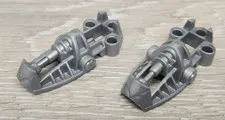 Lego 47298 Pearl Light Gray Silver Bionicle Foot Toa Metru Piece Part Lot Of 2