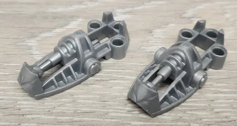 Lego 47298 Pearl Light Gray Silver Bionicle Foot Toa Metru Piece Part Lot Of 2