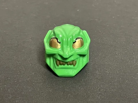 New Old Stock LEGO Spiderman - Green Goblin 2 Mask with Gold Eyes and Teeth