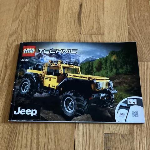 LEGO Technic 42122 Jeep Wrangler Instruction Manual Illustrated Booklet 2021
