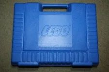 Vintage Lego 1985 Bin Blue Plastic Storage Container Case Carry Box