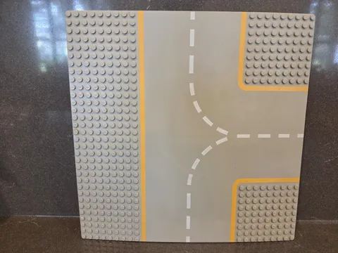 LEGO Base Plate Space T Intersection Gray 32 X 32 Landing Pad Road Junction Vtg