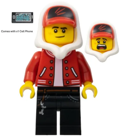 LEGO Hidden Side Jack Davids Minifigure hs018 Lopsided Smile Phone New