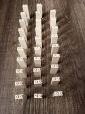 29 pieces White Genuine Lego 1 x 2 x 5 Brick part 2454 with closed studs WYSIWYG