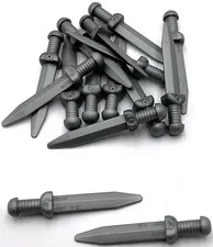 Lego 15 New Flat Silver Minifigure Weapon Swords Roman Gladius Parts