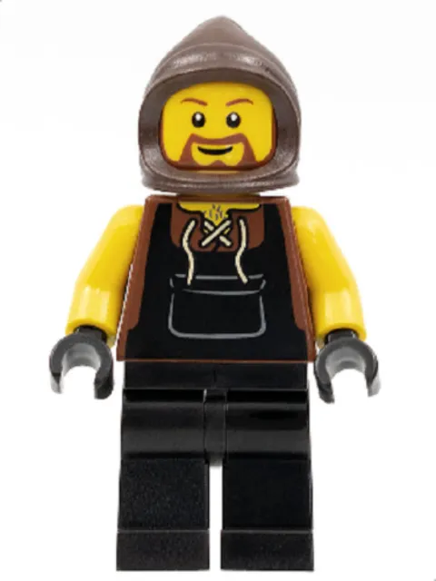 LEGO Castle Minifigure Kingdoms Blacksmith with Brown Beard Genuine 7952 NEW