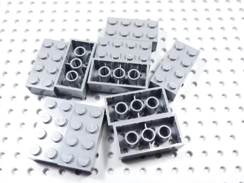 LEGO Lot of 10 Dark Bluish Gray 2x4 Bricks BE
