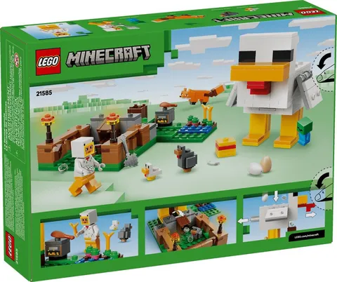 LEGO Minecraft Chicken Farm - Building Toy with Chicken Fan Minifigure, B...