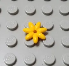 LEGO Friends City Bright Light Orange Thin Petal Minifigure Hair Flower