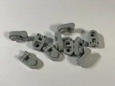LEGO 10x Plate, Round 1x1 with Bar Handle Light Bluish Gray (Light Gray) 26047