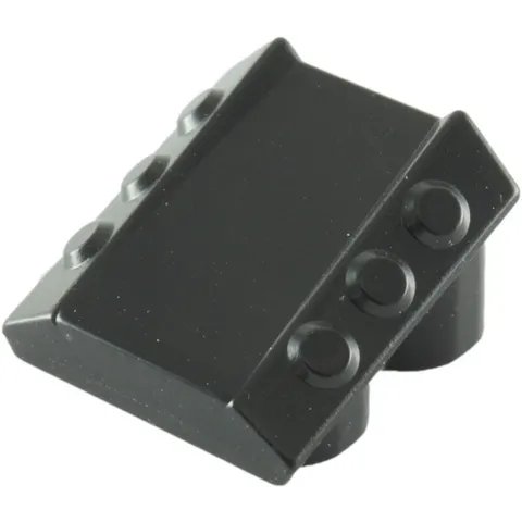 LEGO 18x Black Brick, Modified 2 x 2 No Studs, Sloped inv.602
