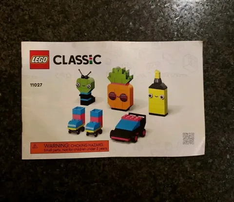 LEGO Classic Creative Neon Building Blocks 11027 Instruction Guide MANUAL ONLY