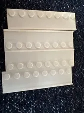 LEGO 30586 White Plate, Modified 2 x 8 with Door Rail 4 Pieces