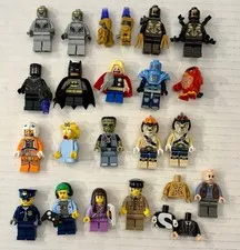 LEGO DC & MARVEL Super Heroes Lot of 19 Minifigures Batman Thor Black Panther+