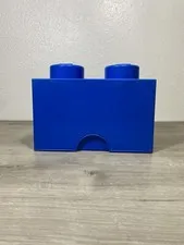 LEGO Room Copenhagen STORAGE BRICK 2 Stud Stackable Container 1414 Blue