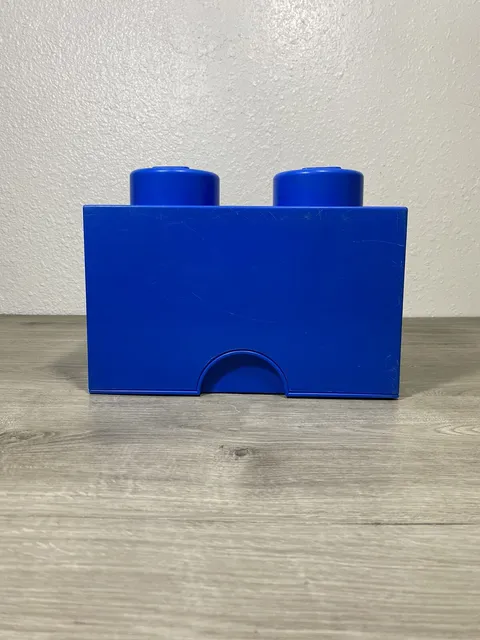 LEGO Room Copenhagen STORAGE BRICK 2 Stud Stackable Container 1414 Blue