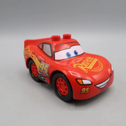 Lego DUPLO Disney Pixar Cars Lightning McQueen Figure Red Rust Eze Racer