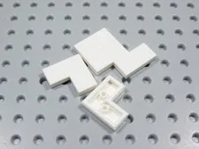 LEGO Lot of 4 White 2x2 Corner Smooth Tiles Plates BP